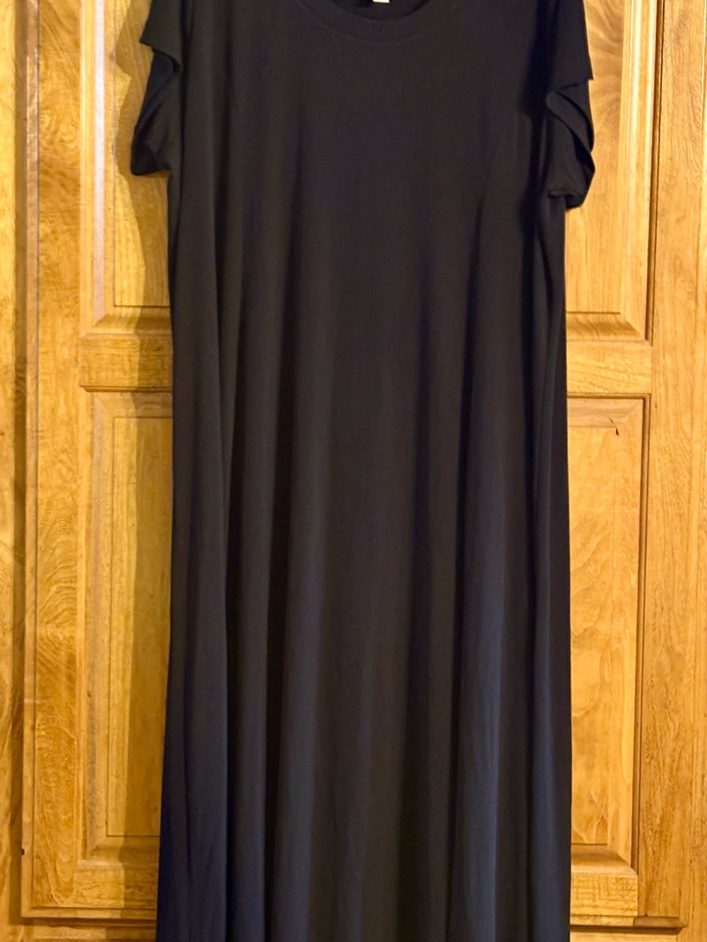 NWOT Woman Within Black Maxi Dress 22/24 Petite